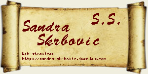 Sandra Škrbović vizit kartica